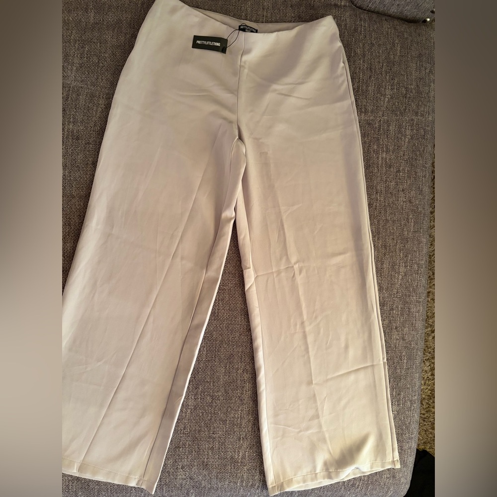 PrettyLittleThing Cream Trousers